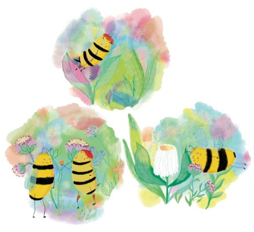 Ilustración para Cuento BeeBee ¡Todos a Una!